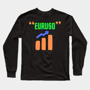 Forex Trading T-Shirt - Forex Lifestyle T-Shirt EURUSD Long Sleeve T-Shirt